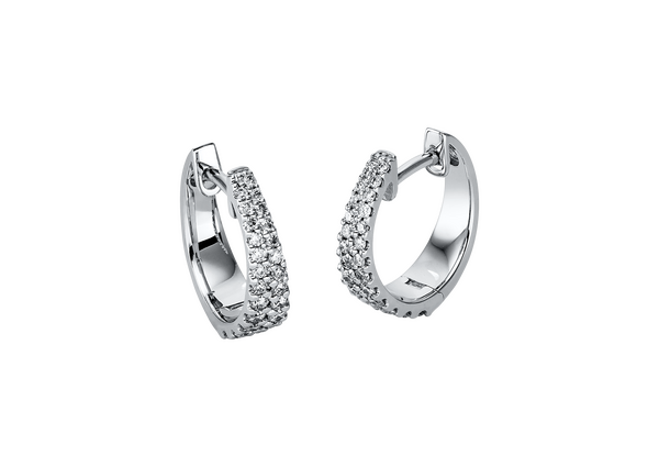 Brogle Classic diamond hoop earrings Brogle Classic diamond hoop earrings
