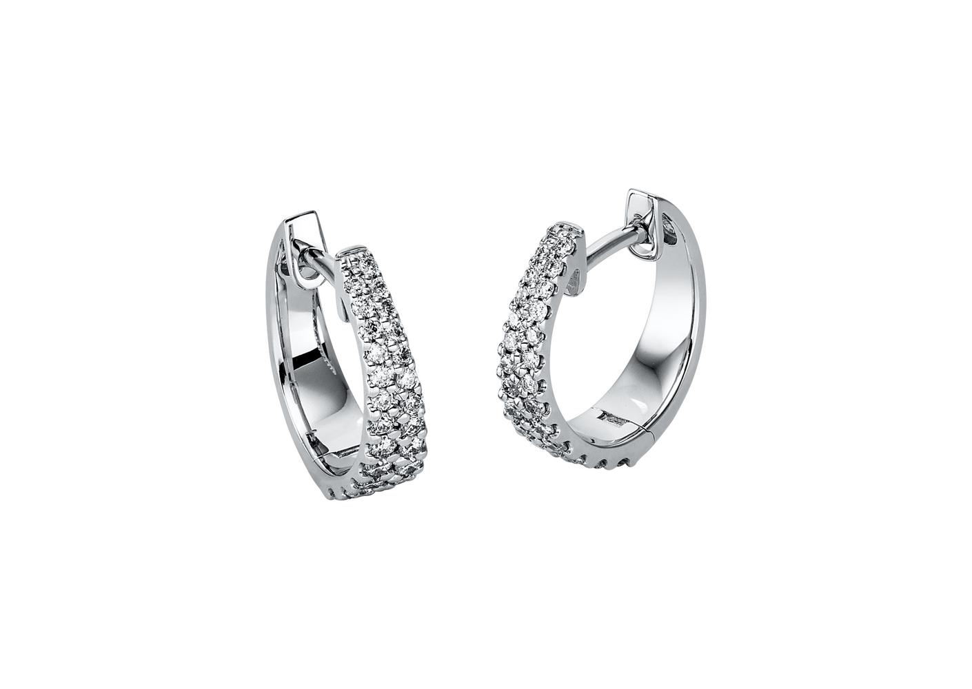 Brogle Classic diamond hoop earrings Brogle Classic diamond hoop earrings