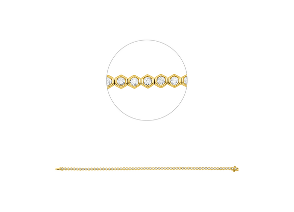 Brogle Classic bicolour tennis bracelet