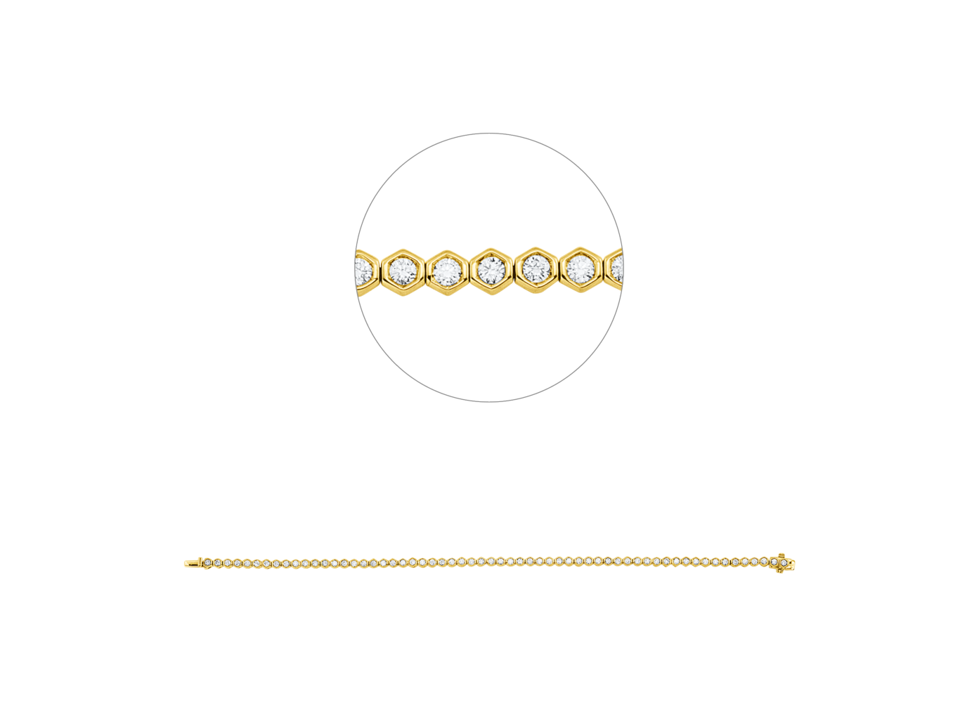 Brogle Classic bicolour tennis bracelet Brogle Classic bicolour tennis bracelet