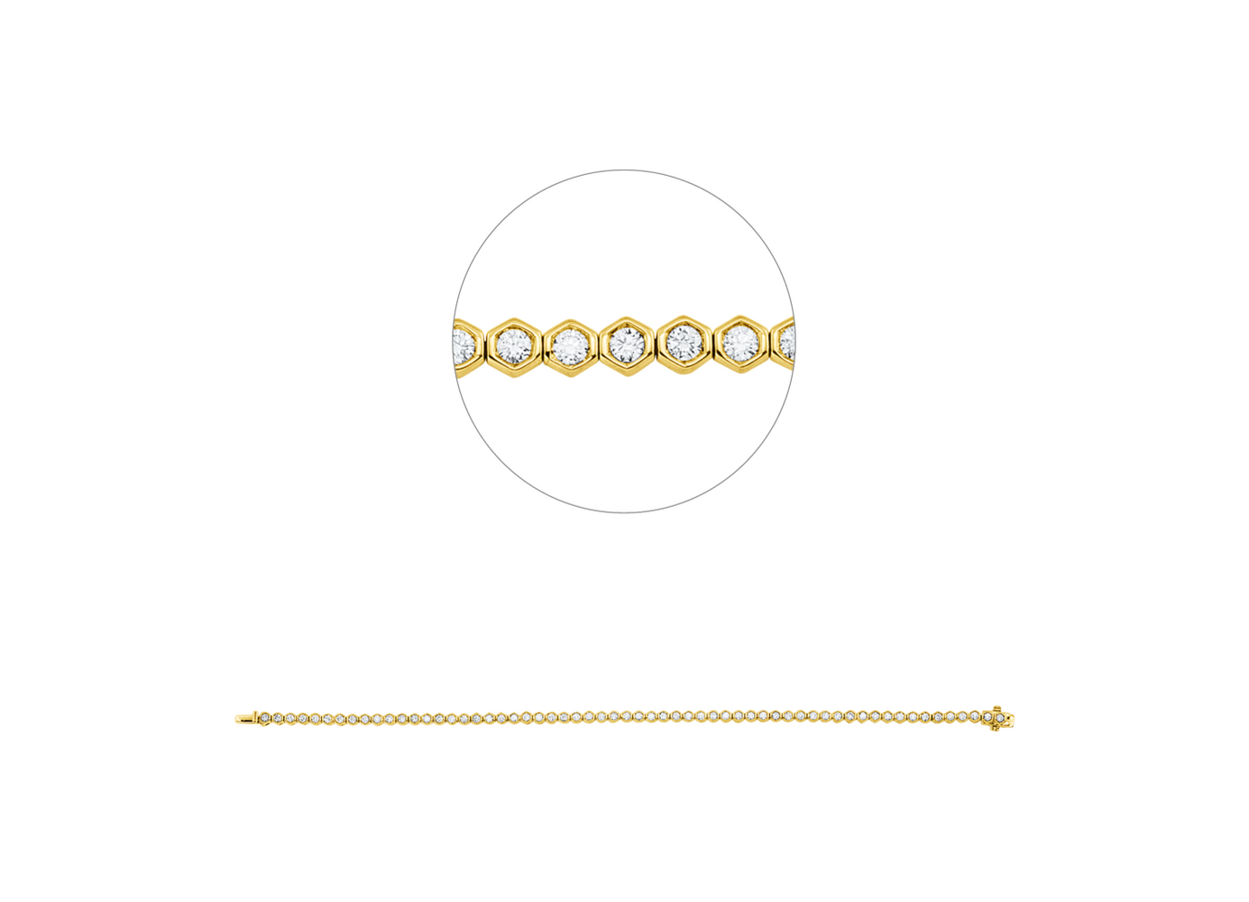 Brogle Classic bicolour tennis bracelet Brogle Classic bicolour tennis bracelet