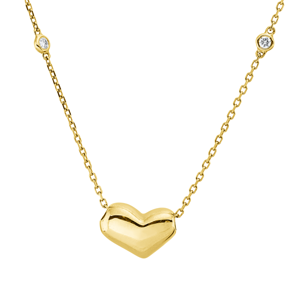 Brogle Classic diamond necklace with heart pendant