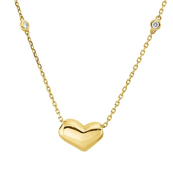 Brogle Classic diamond necklace with heart pendant Brogle Classic diamond necklace with heart pendant