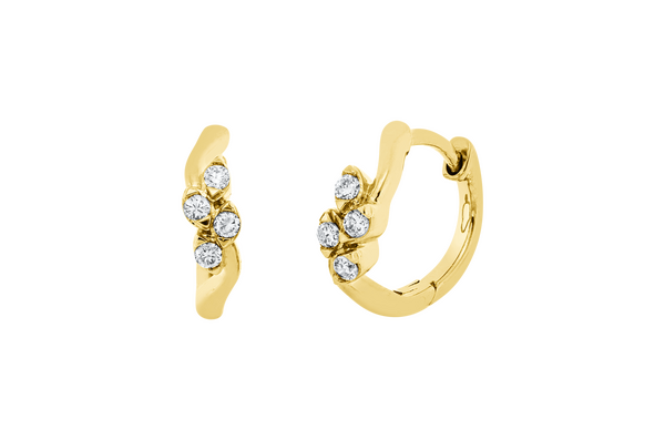 Brogle Classic diamond hoop earrings