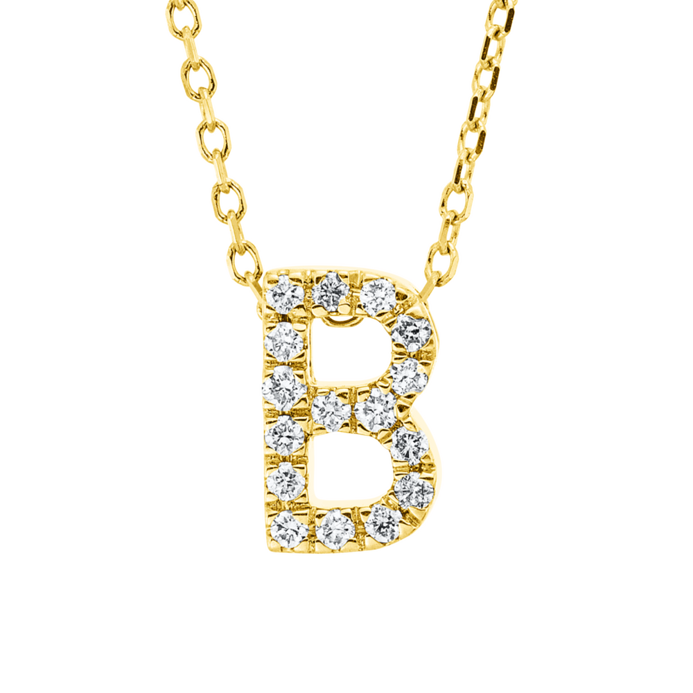 Brogle Classic Kette mit Diamantbuchstaben B