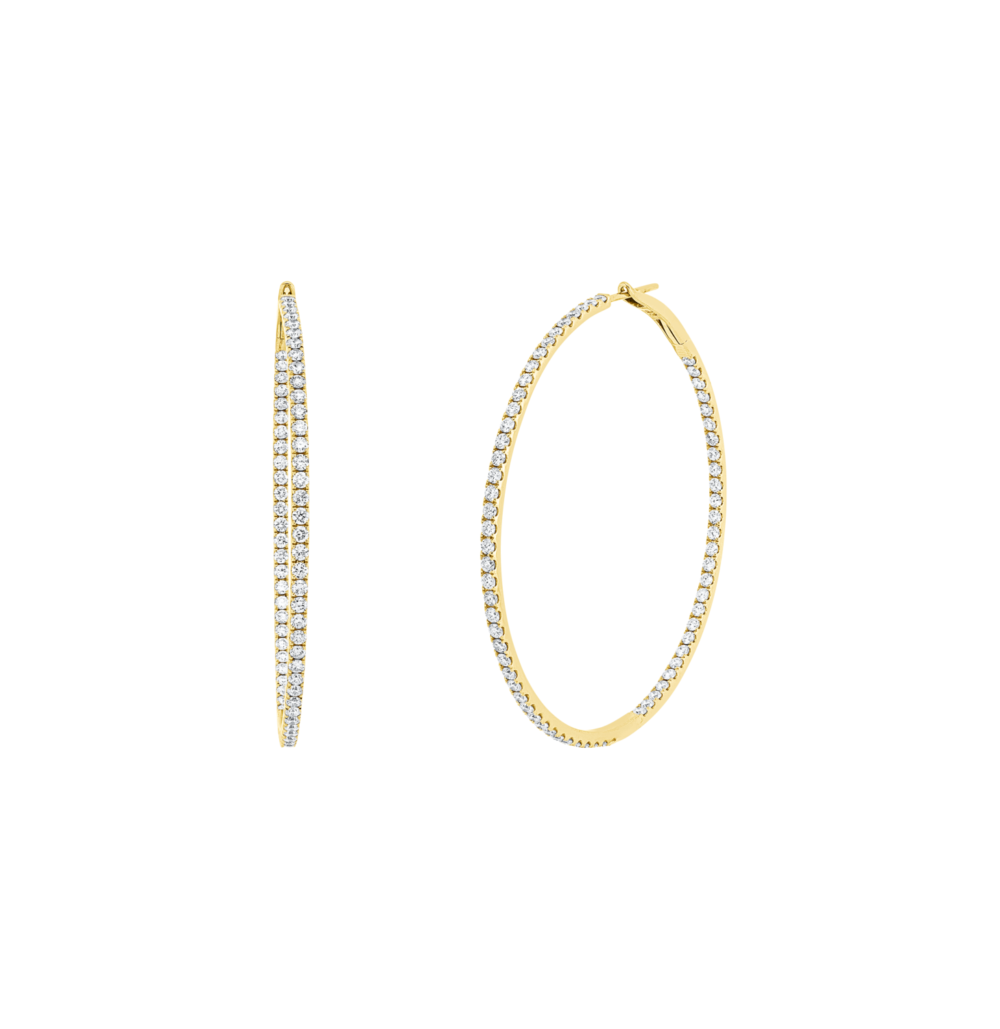 Brogle Selection diamond hoop earrings