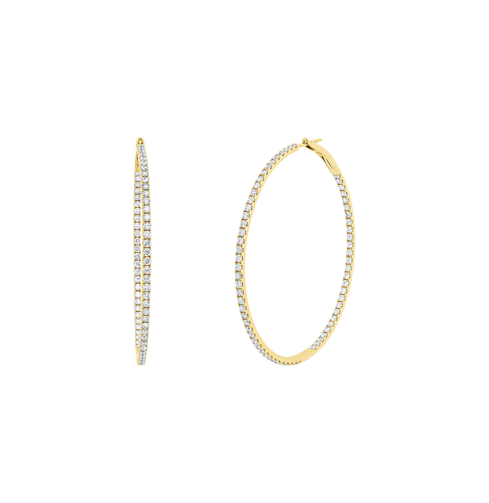 Brogle Selection diamond hoop earrings