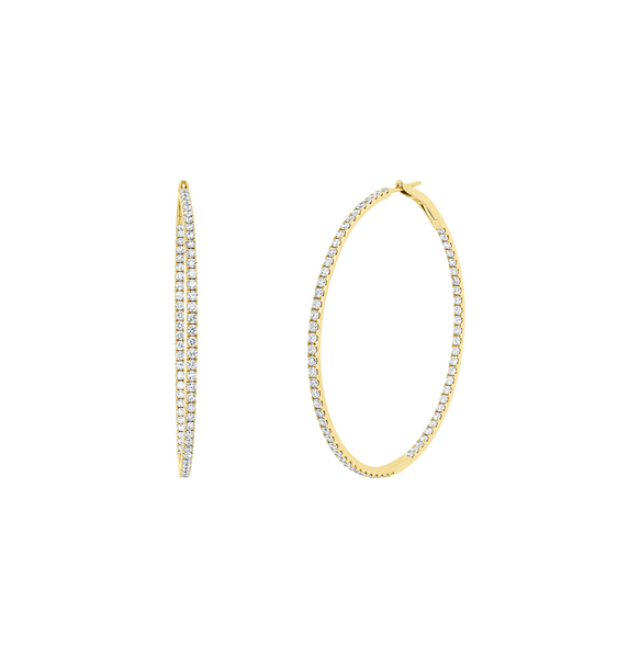 Brogle Selection diamond hoop earrings Brogle Selection diamond hoop earrings