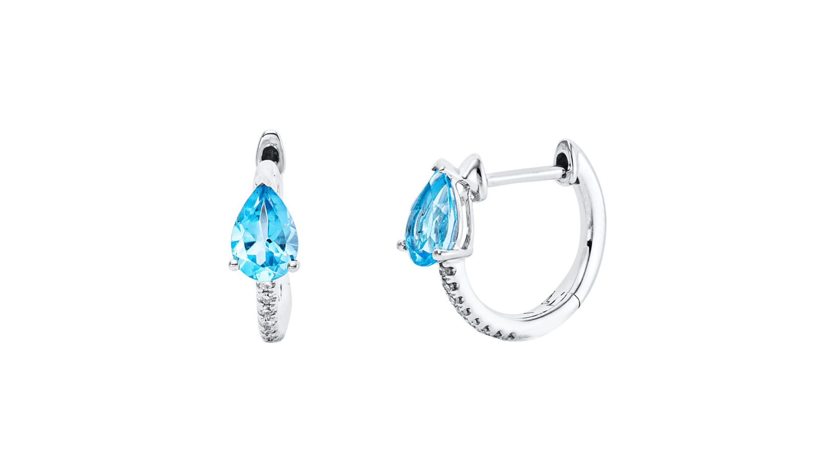Brogle Classic Swiss topaz hoop earrings