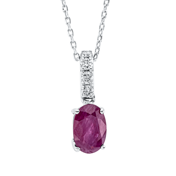 Brogle Classic necklace with ruby pendant Brogle Classic necklace with ruby pendant