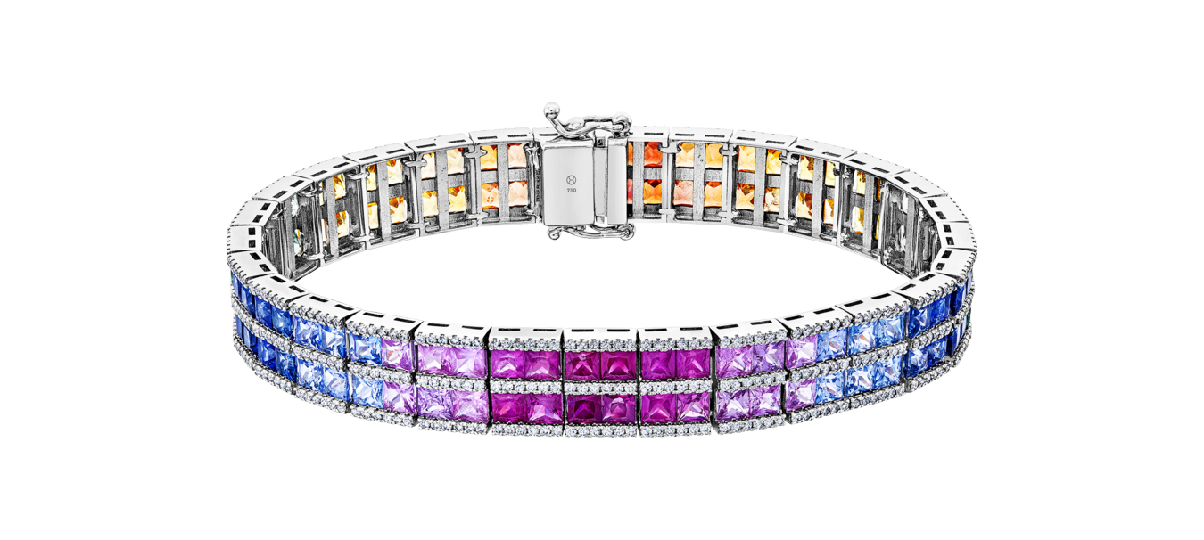 Brogle Selection sapphire bracelet Rainbow Brogle Selection sapphire bracelet Rainbow