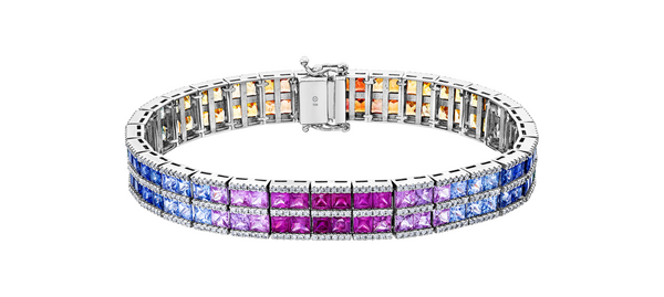Brogle Selection sapphire bracelet Rainbow Brogle Selection sapphire bracelet Rainbow