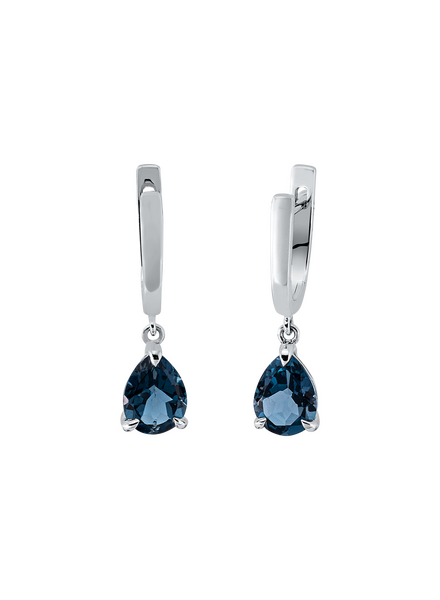 Brogle Classic London topaz hoop earrings Brogle Classic London topaz hoop earrings