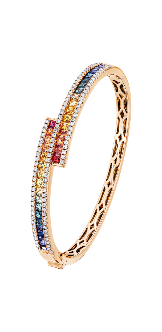 Brogle Selection sapphire bangle Rainbow Brogle Selection sapphire bangle Rainbow