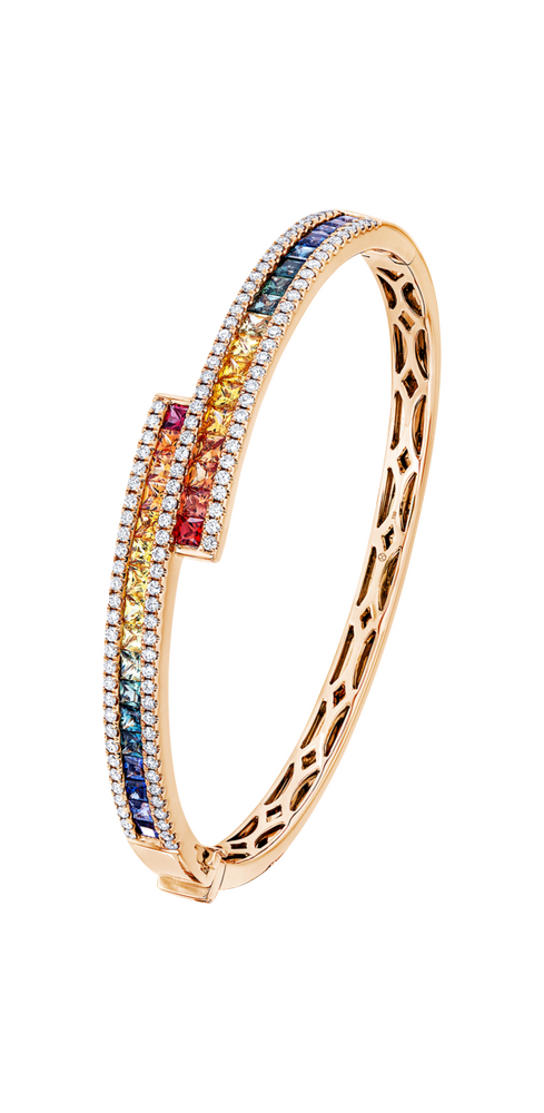Brogle Selection sapphire bangle Rainbow Brogle Selection sapphire bangle Rainbow