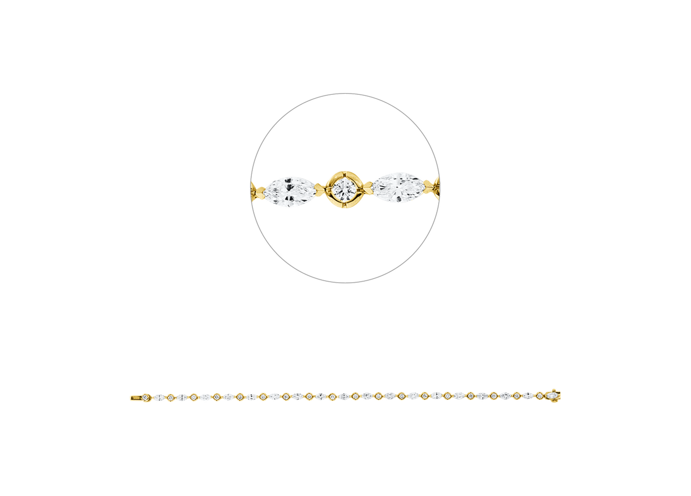 Brogle Selection Bicolor Diamantarmband Brogle Selection Bicolor Diamantarmband