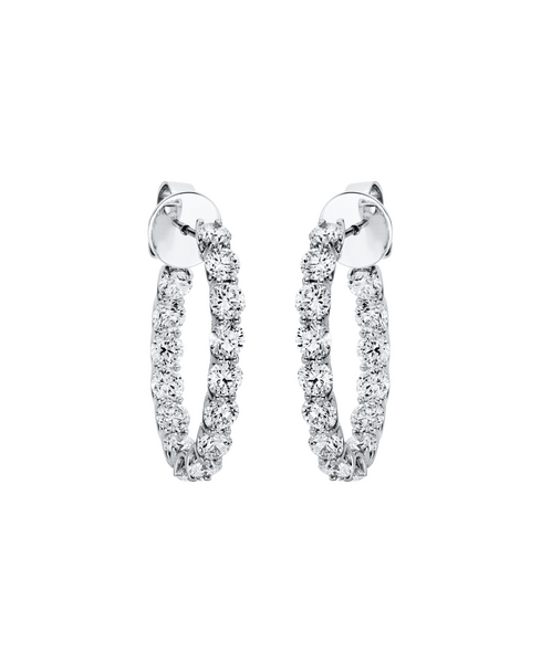 Brogle Selection diamond hoop earrings Brogle Selection diamond hoop earrings