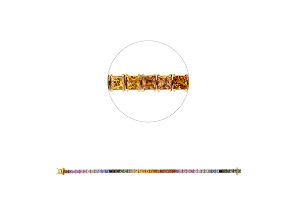 Brogle Classic bicolour sapphire bracelet