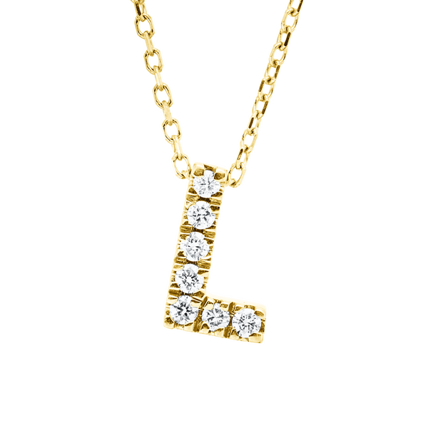 Brogle Classic Kette mit Diamantbuchstaben L