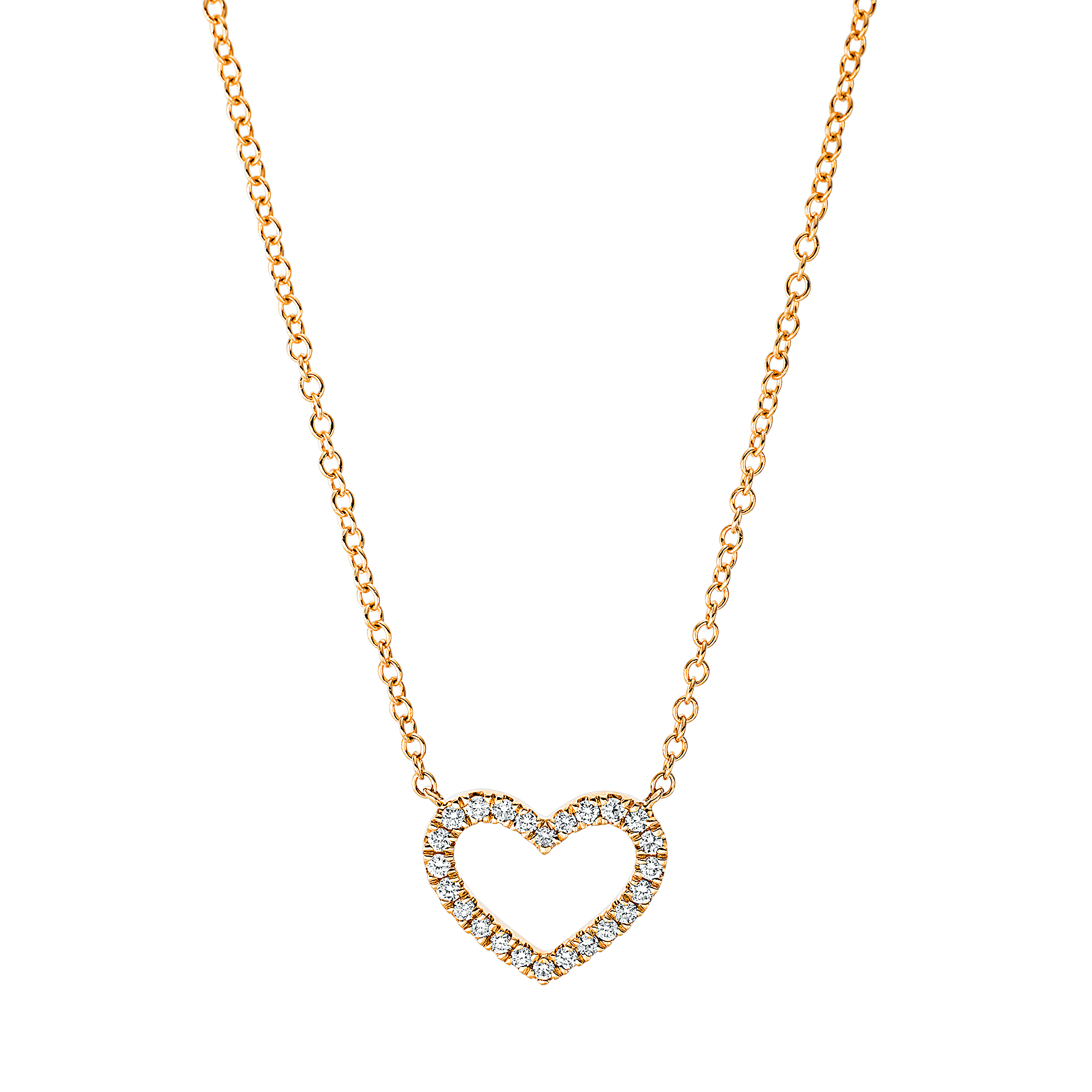 Brogle Classic gold chain with heart pendant Brogle Classic gold chain with heart pendant