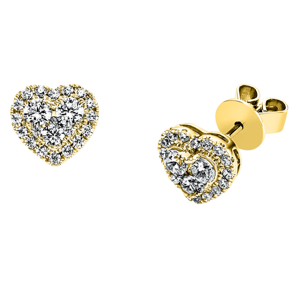 Brogle Selection Spirit heart stud earrings