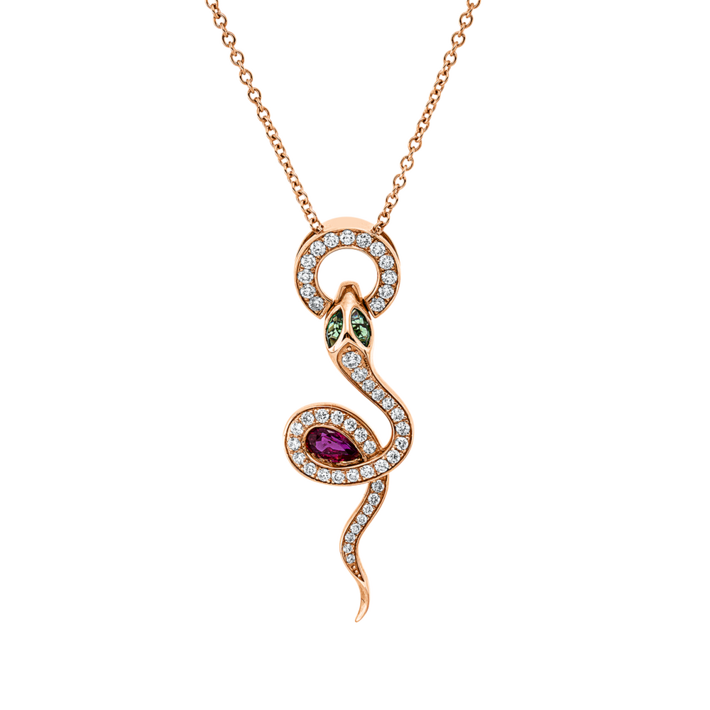 Brogle Classic necklace with colored stone pendant