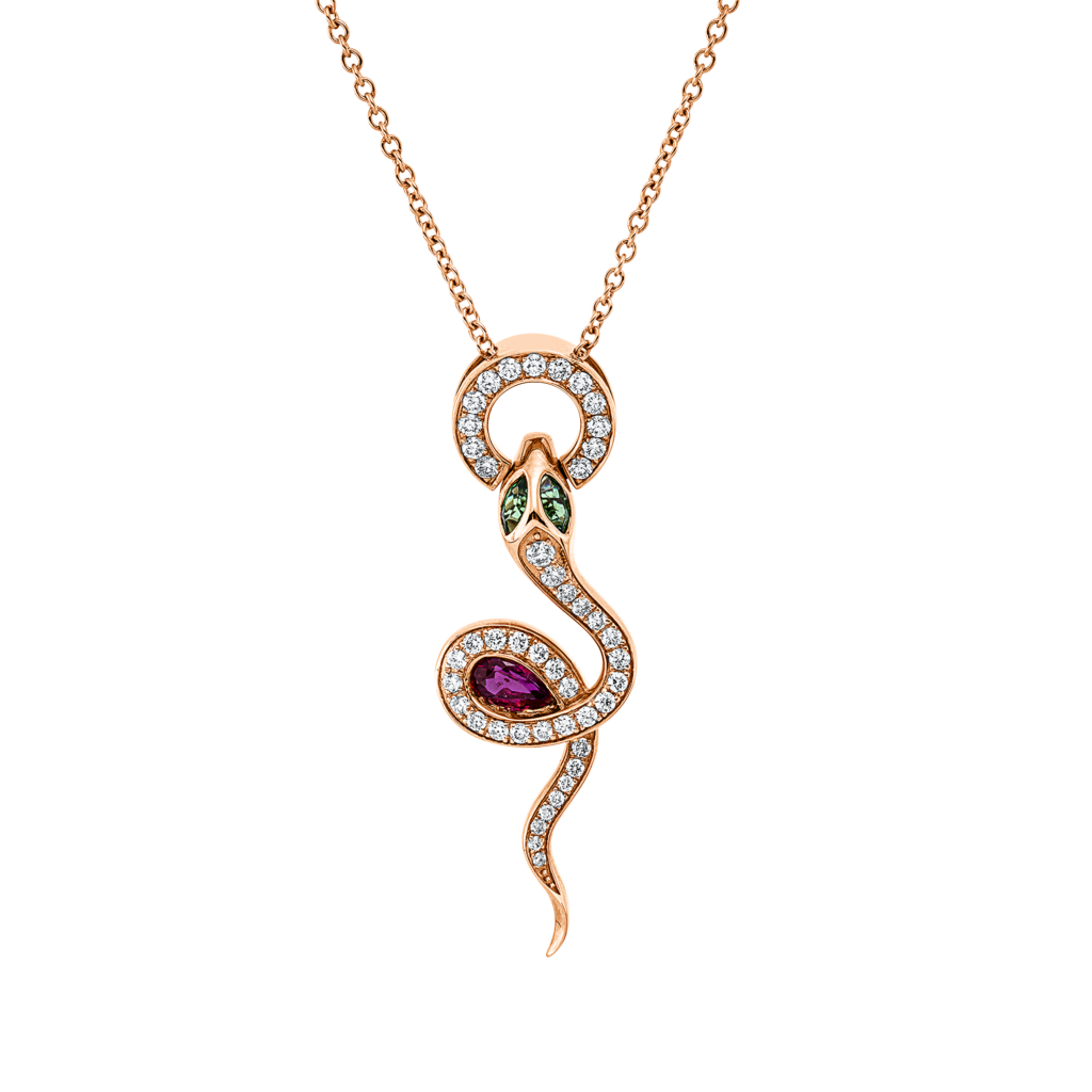 Brogle Classic necklace with colored stone pendant Brogle Classic necklace with colored stone pendant