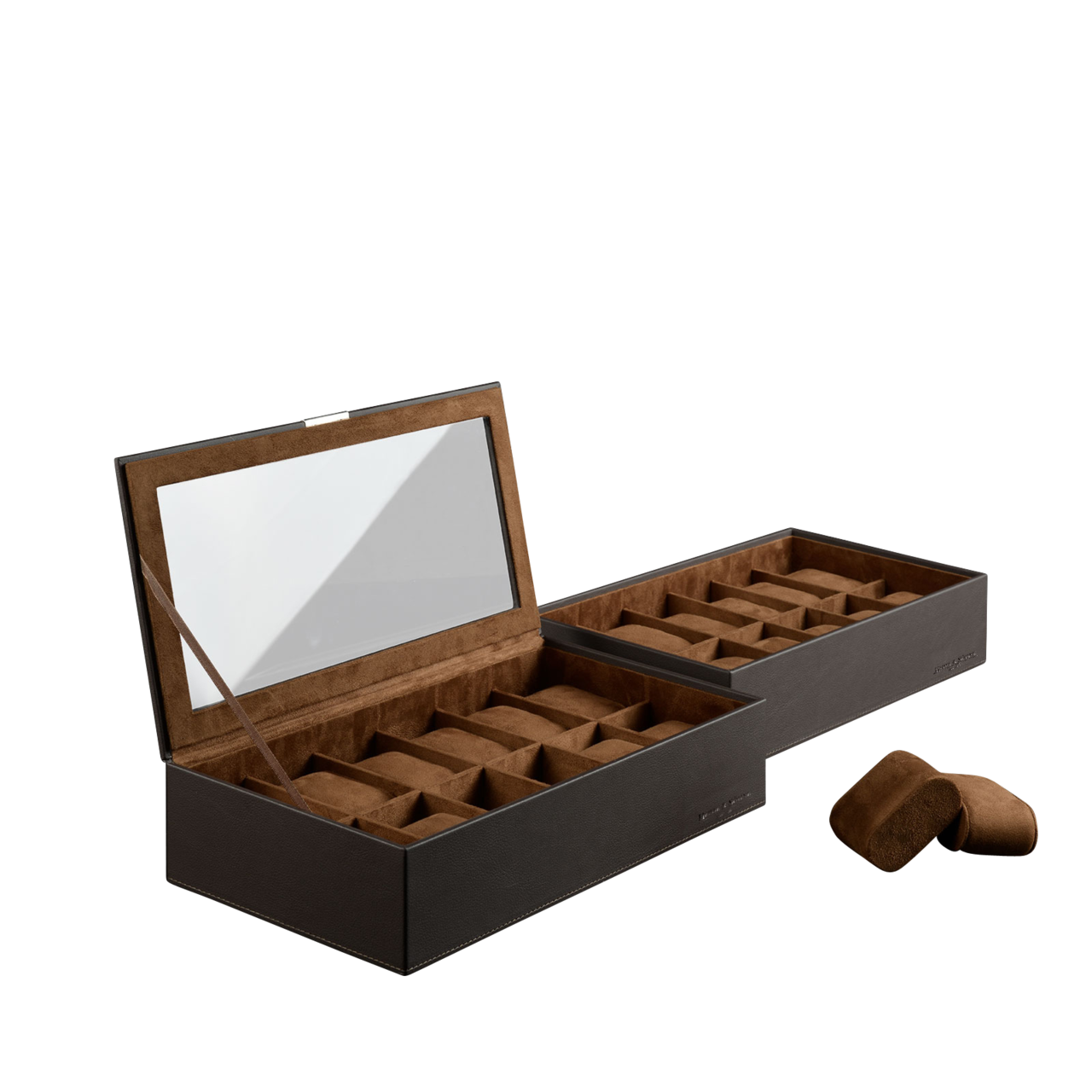 Heisse & Söhne Stapelbares Schmuckkästchen Mirage XL - Oberteil: Uhrenbox für 12 Uhren Heisse & Söhne Stapelbares Schmuckkästchen Mirage XL - Oberteil: Uhrenbox für 12 Uhren