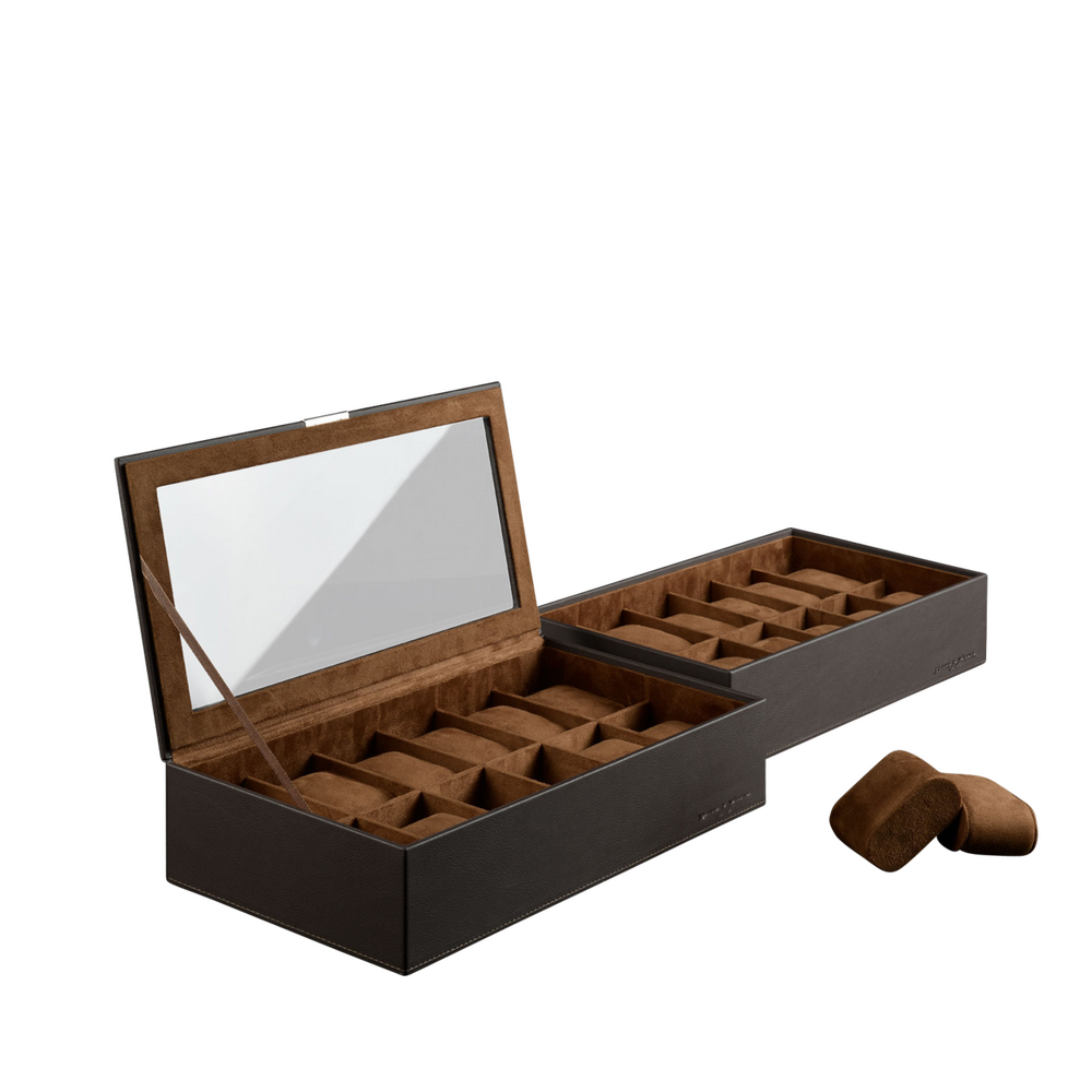 Heisse & Söhne Stapelbares Schmuckkästchen Mirage XL - Oberteil: Uhrenbox für 12 Uhren Heisse & Söhne Stapelbares Schmuckkästchen Mirage XL - Oberteil: Uhrenbox für 12 Uhren