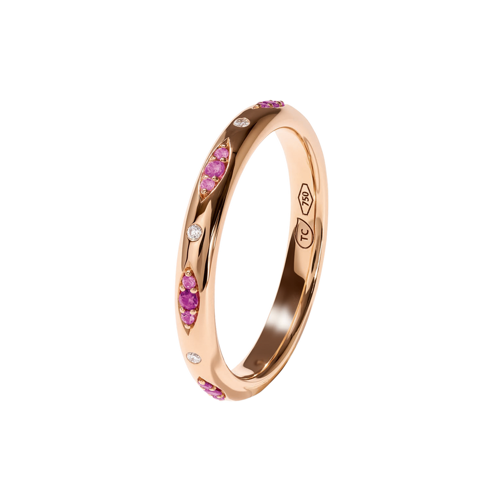 Tamara Comolli Gypsy Band Blush Pavé Ring