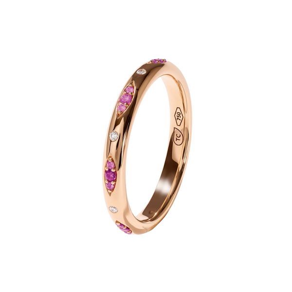 Tamara Comolli Gypsy Band Blush Pavé Ring