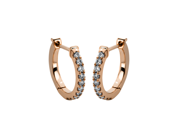 Brogle Classic diamond hoop earrings