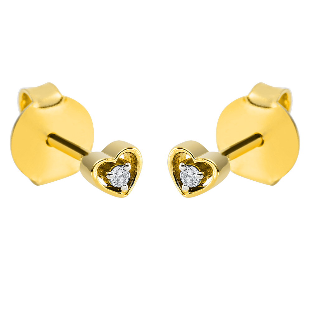 Brogle Selection Spirit heart stud earrings with diamonds