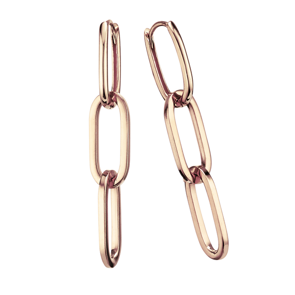 Brogle Selection Essentials Paperclip hoop earrings 585 1.5mm