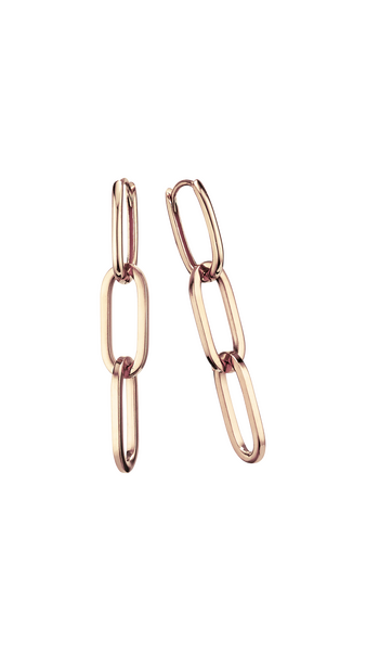 Brogle Classic gold earrings Paperclip 1.5mm Brogle Classic gold earrings Paperclip 1.5mm