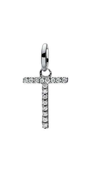 Brogle Classic Letter Pendant T with Diamonds Brogle Classic Letter Pendant T with Diamonds