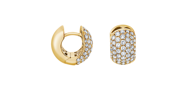 Brogle Selection diamond hoop earrings Brogle Selection diamond hoop earrings