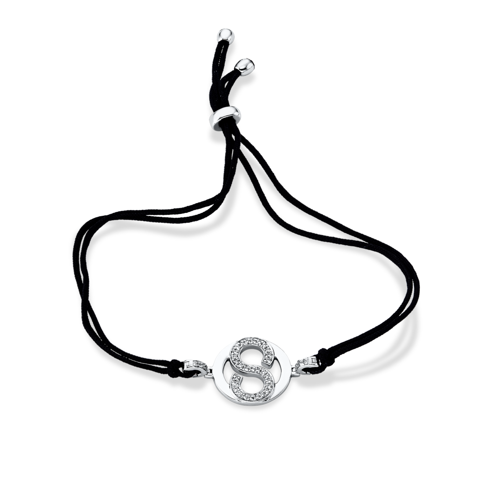 Brogle Selection Icon Textilarmband mit Brillantanhänger Brogle Selection Icon Textilarmband mit Brillantanhänger