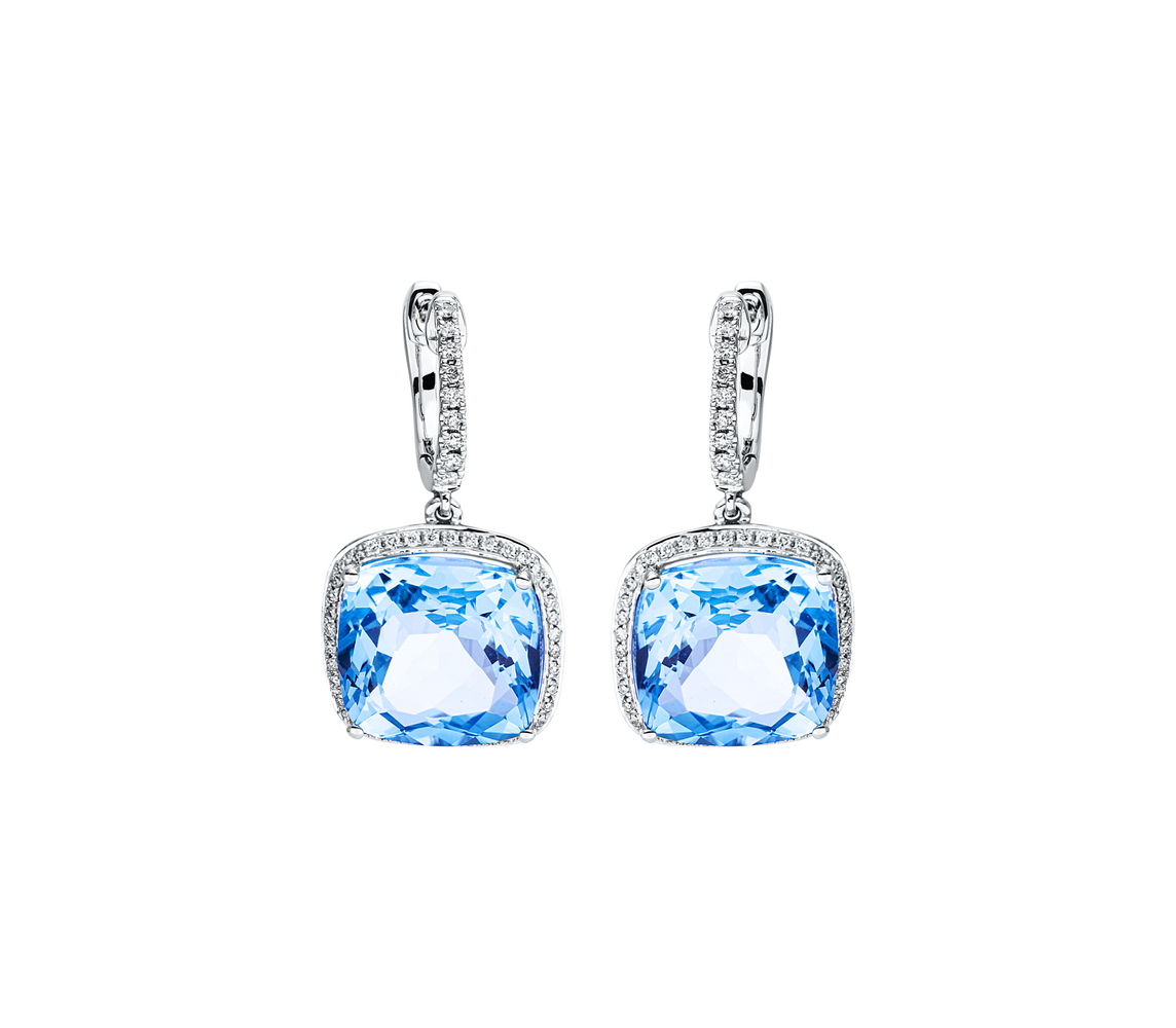 Brogle Classic Sky topaz earrings