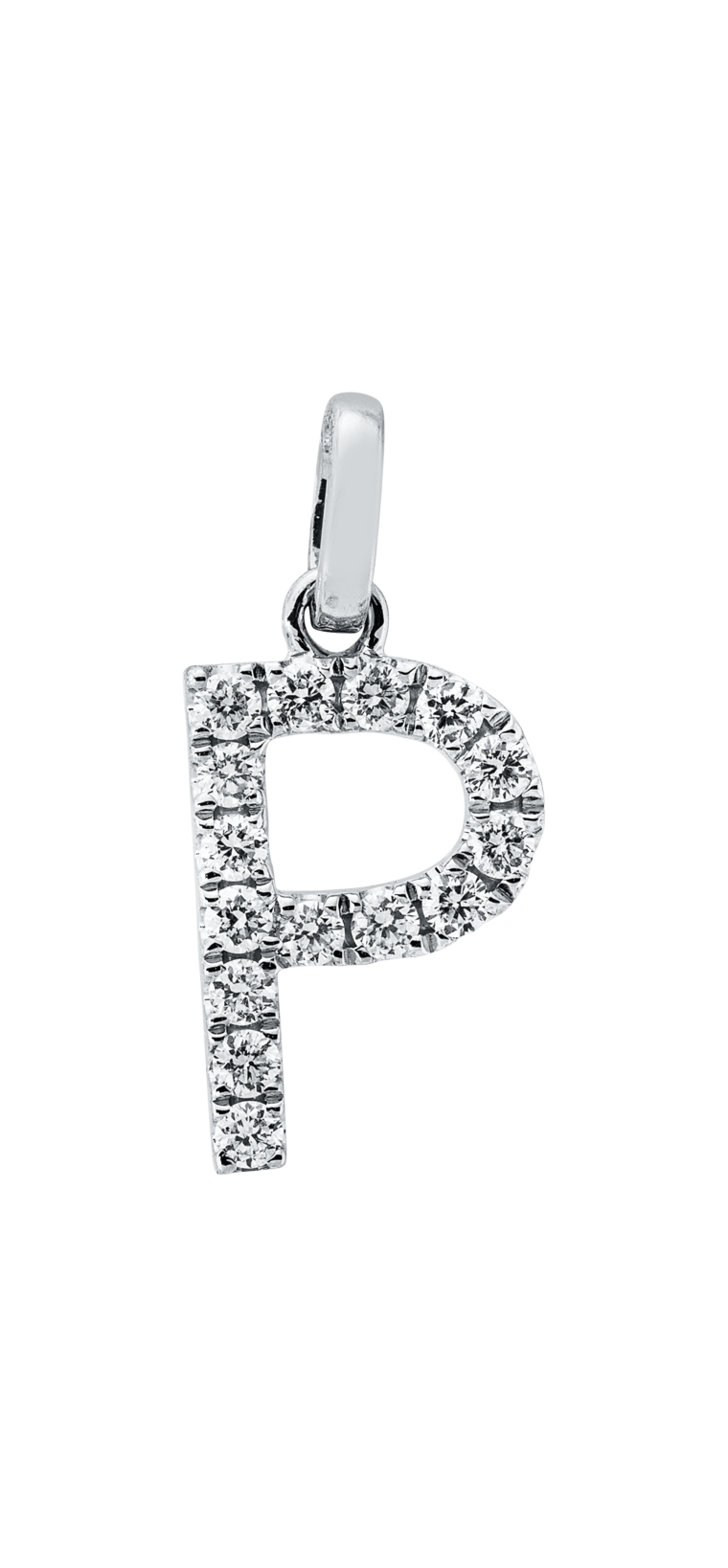 Brogle Classic letter pendant P with diamonds Brogle Classic letter pendant P with diamonds