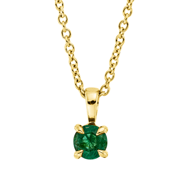 Brogle Classic necklace with emerald pendant