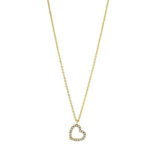 Brogle Classic necklace with diamond heart Brogle Classic necklace with diamond heart