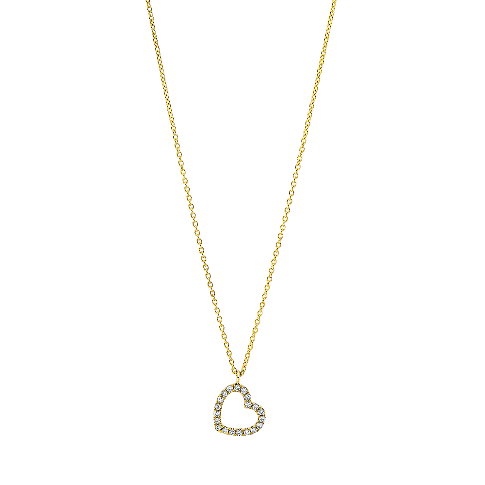 Brogle Classic necklace with diamond heart Brogle Classic necklace with diamond heart