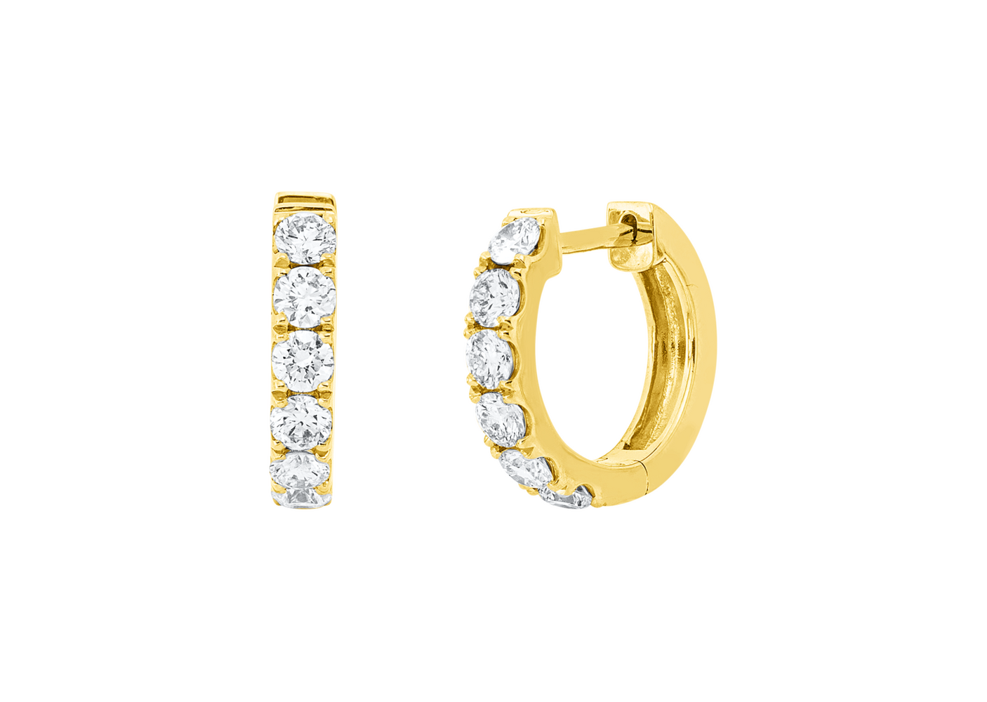Brogle Classic diamond hoop earrings Brogle Classic diamond hoop earrings