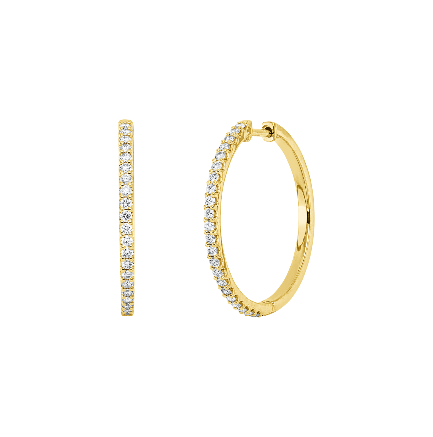 Brogle Selection diamond hoop earrings