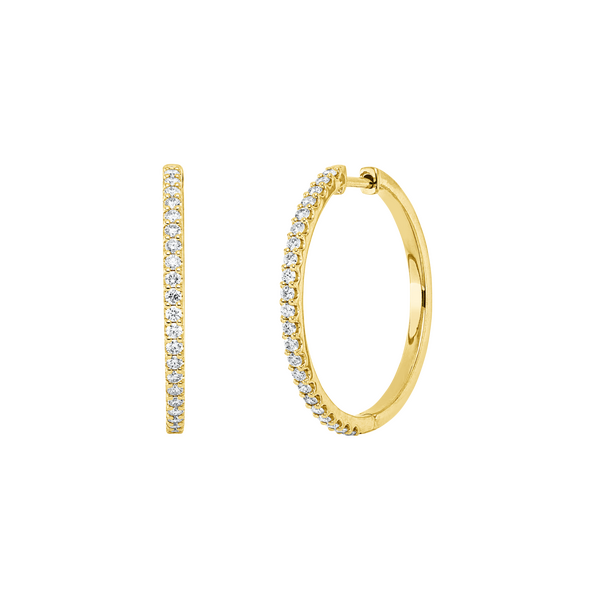 Brogle Selection diamond hoop earrings