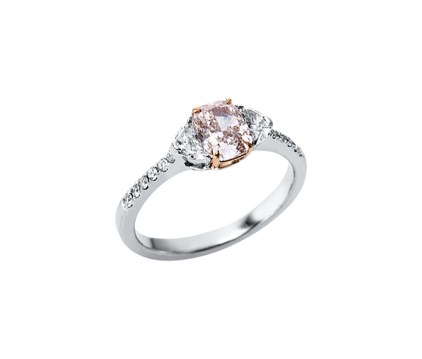Brogle bicolor solitaire ring Brogle bicolor solitaire ring