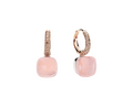 Pomellato Nudo rose quartz earrings