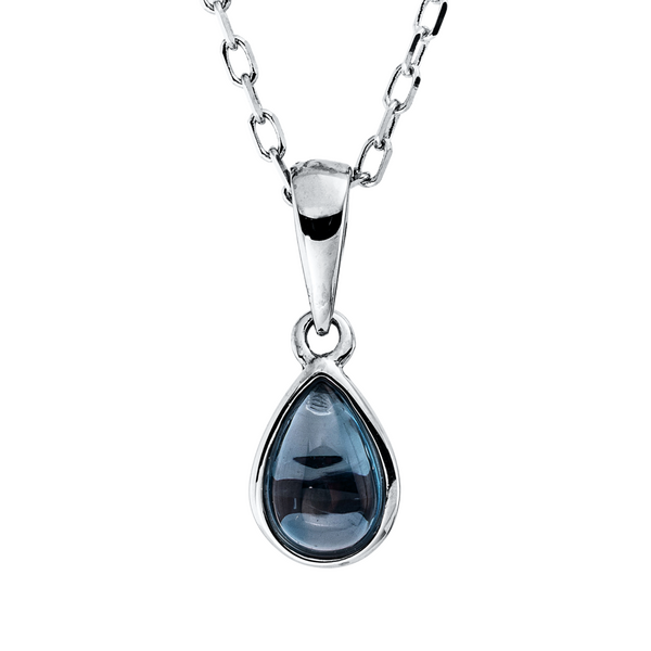 Brogle Classic necklace with London topaz pendant Brogle Classic necklace with London topaz pendant