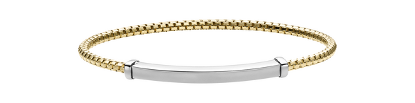 Brogle Classic Bicolor Gravurarmband flexibel 3mm